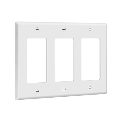 Enerlites Decora/GFCI Three-Gang Wall Plate - Sonic Electric