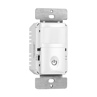Enerlites HMOS 180° PIR Occupancy/Vacancy Motion Sensor Wall Switch, Single Pole - Sonic Electric