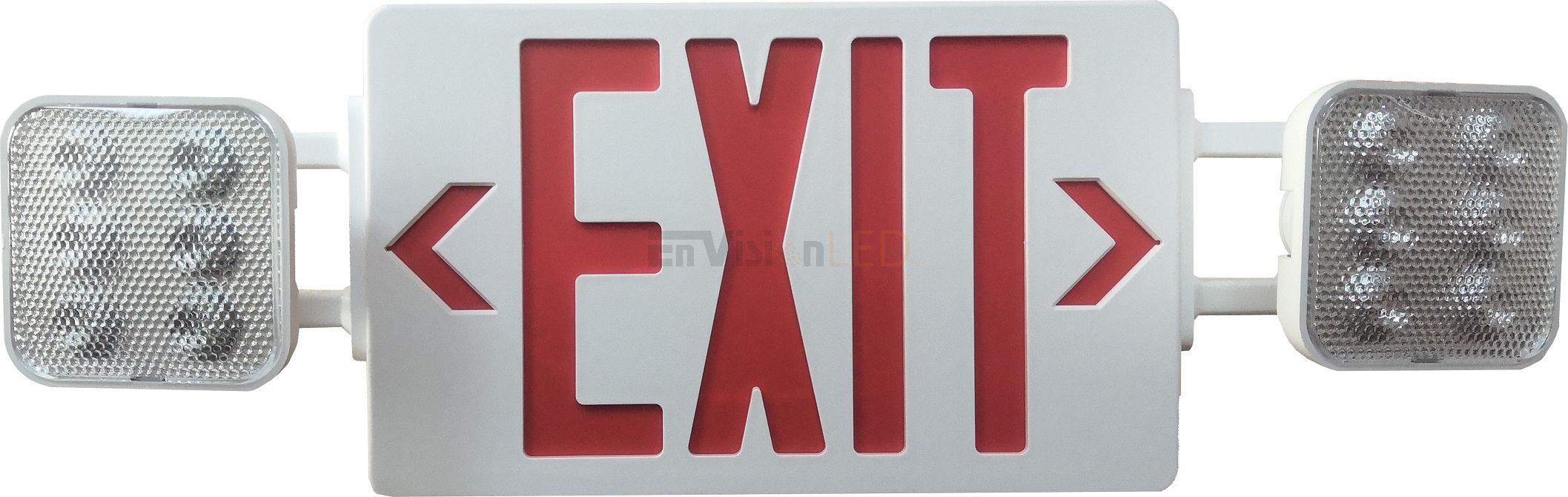 Envision LED COMBO Emergency Exit Sign (Double Sided), Red/Green