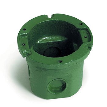 Flush Mounted, Cast Iron, Round Floor Box – BOX ONLY - Sonic Electric