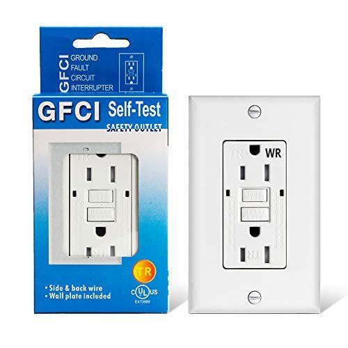 GFCI 15TR Outlet Receptacle with Wall Plate - Tamper Resistant - Decora/Duplex (10 PACK) - Sonic Electric