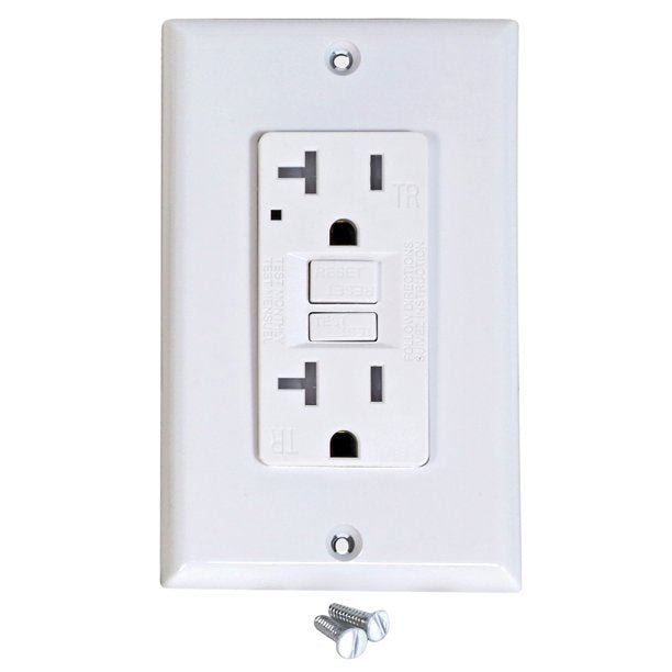 GFCI 20TR Outlet Receptacle with Wall Plate - Tamper Resistant- Decora/Duplex (10 PACK) - Sonic Electric