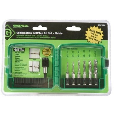 Greenlee Metric, M3-M10 6-Piece Drill/Tap Set - Sonic Electric