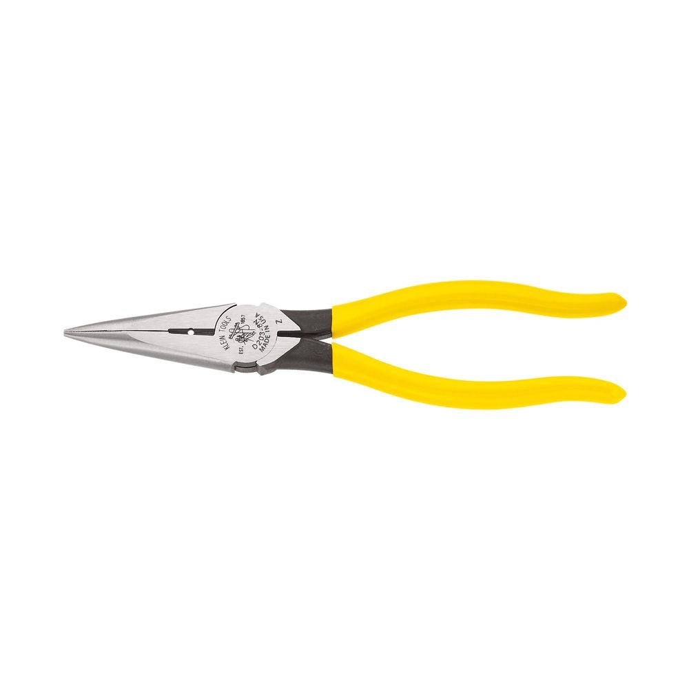 Klein D203-8N Pliers, Needle Nose Side Cutters with Stripping, 8-Inch - Sonic Electric