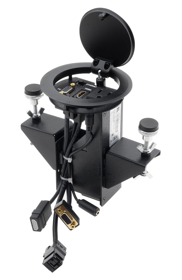 Kramer RTBUS-11 Round Conference Table Box- 1 Power, 1 HDMI, 1 VGA, 1 Audio, 1 Cat6 - Sonic Electric