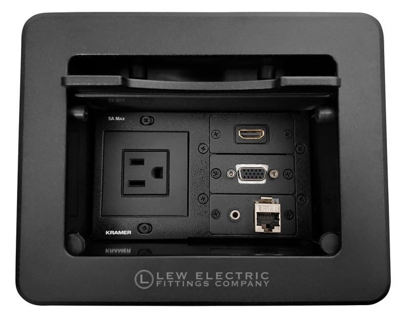 Kramer TBUS-5 Conference Table Box-1 Power, 1 HDMI, 1 VGA, 1 Cat6, 1 Audio - Sonic Electric