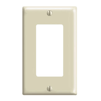 Leviton 80401-I 1-Gang Decora/GFCI Device Wallplate, Standard Size, Thermoset, Ivory - Sonic Electric