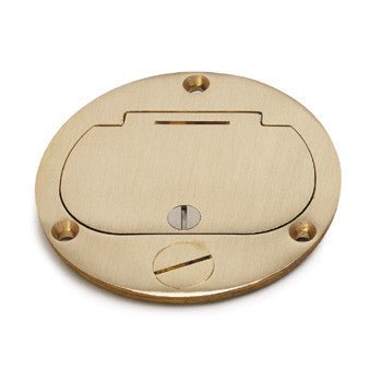 Lew Electric DFB-1-1/2 Brass Hinged 4" Cover - Sonic Electric