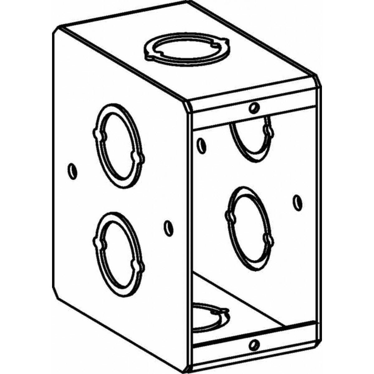 MTB-350 - Masonry Through Box with CKO, 3-1/2” Deep - Sonic Electric