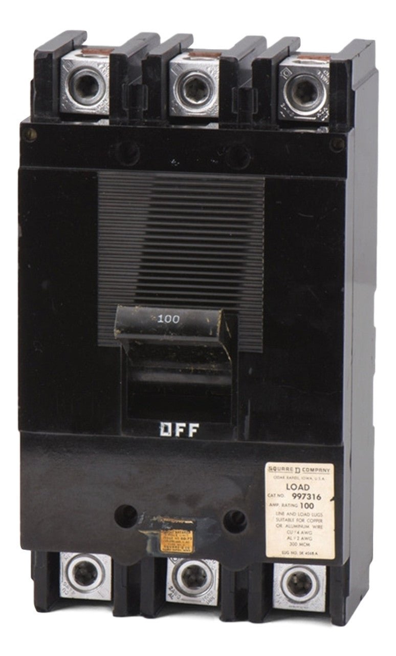 Obsolete 997317 Square D 125 Amp ML-3 Circuit Breaker - Sonic Electric