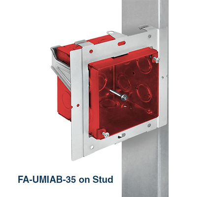 Orbit 3-1/2" Deep, 4" Welded Square Box with Built-in Adapter - Universal Mounting Internal Adjustment Boxes - Sonic Electric