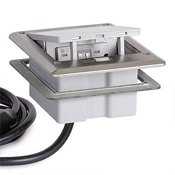 Outdoor Kitchen Countertop Box with Stainless Push Button Cover; Fully IP66 Rated - Sonic Electric