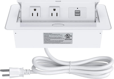 Pop Up Outlet Table Connection Box With 2 Outlets & 2 USB Charging Ports - Sonic Electric