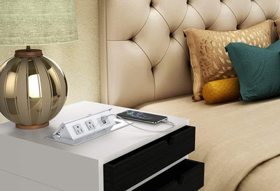 Pop Up Outlet Table Connection Box With 2 Outlets & 2 USB Charging Ports - Sonic Electric