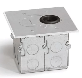 RCFB-1-A Recessed Hybrid Floor Box - Single Gang, Aluminum - Sonic Electric