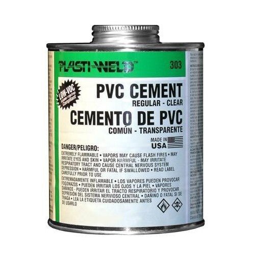 Regular Bodied Clear Cement - Regular-Bodied Clear Cement for all grades of PVC Pipe - Sonic Electric