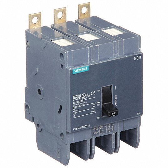 Siemens BQD315 15-Amp 3-Pole Circuit Breaker - Sonic Electric