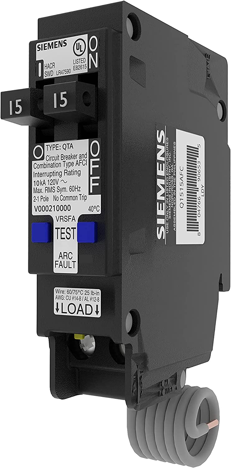 Siemens Q1515AFC 15-Amp 2-Pole Tandem AFCI Combination Circuit Breaker - Sonic Electric