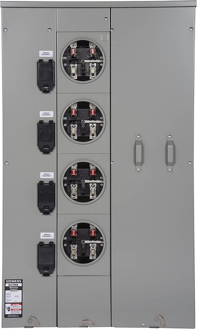 Siemens WEP4411 400-Amp 4-Gang 1-Phase Ring Type Cover, EUSERC Certified - Sonic Electric