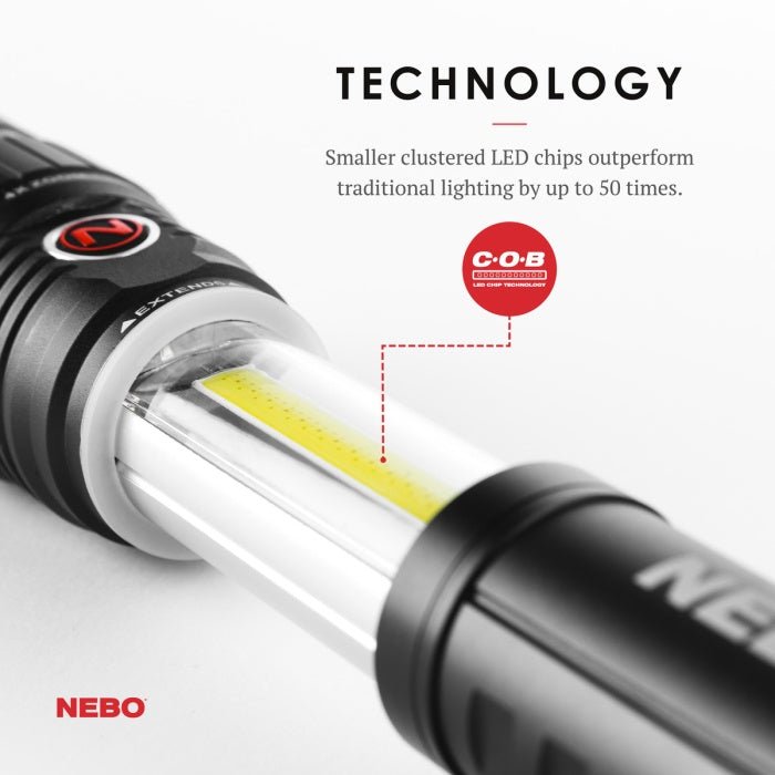 SLYDE+ 2-in-1 Sliding 400 Lumen LED Flashlight and Work Light Perfect for Any Job - Sonic Electric