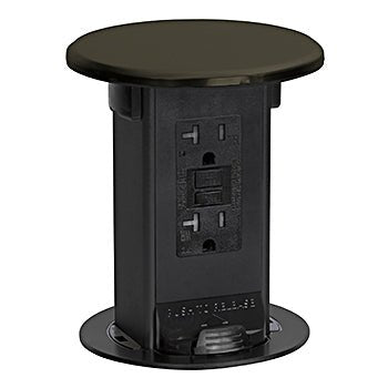 Spill Proof Kitchen Counter Pop Up With 20A (TR) Self-Testing GFI Receptacle – Dark Bronze - Sonic Electric