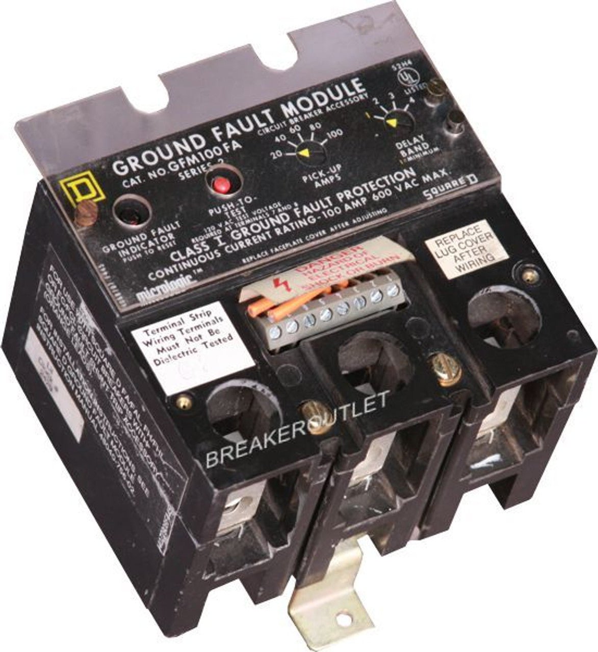 Square D GFM100FA Circuit Breaker Ground Fault Module Electrical Box - Sonic Electric