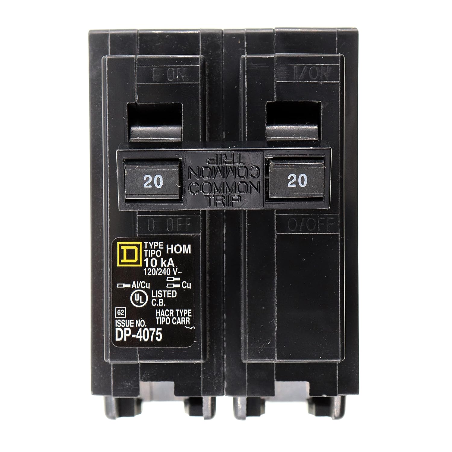 Square D HOM220 HomeLine 2-Pole 20-Amp Circuit Breaker