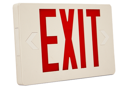 Super Slim White LED Exit Sign, 120-277V - Sonic Electric