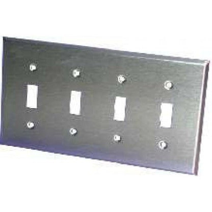 Toggle Switch Stainless Steel Wall Plate- Multiple Sizes - Sonic Electric