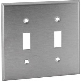 Toggle Switch Stainless Steel Wall Plate- Multiple Sizes - Sonic Electric