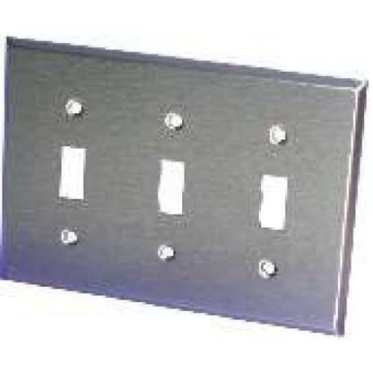 Toggle Switch Stainless Steel Wall Plate- Multiple Sizes - Sonic Electric
