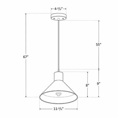 Westgate 12" 5CCT Integrated LED Modern Cone Pendant Light - Sonic Electric