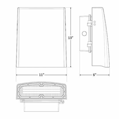 Westgate 120V 20-50W Power & CCT Adjustable Cutoff Wall Pack - Sonic Electric