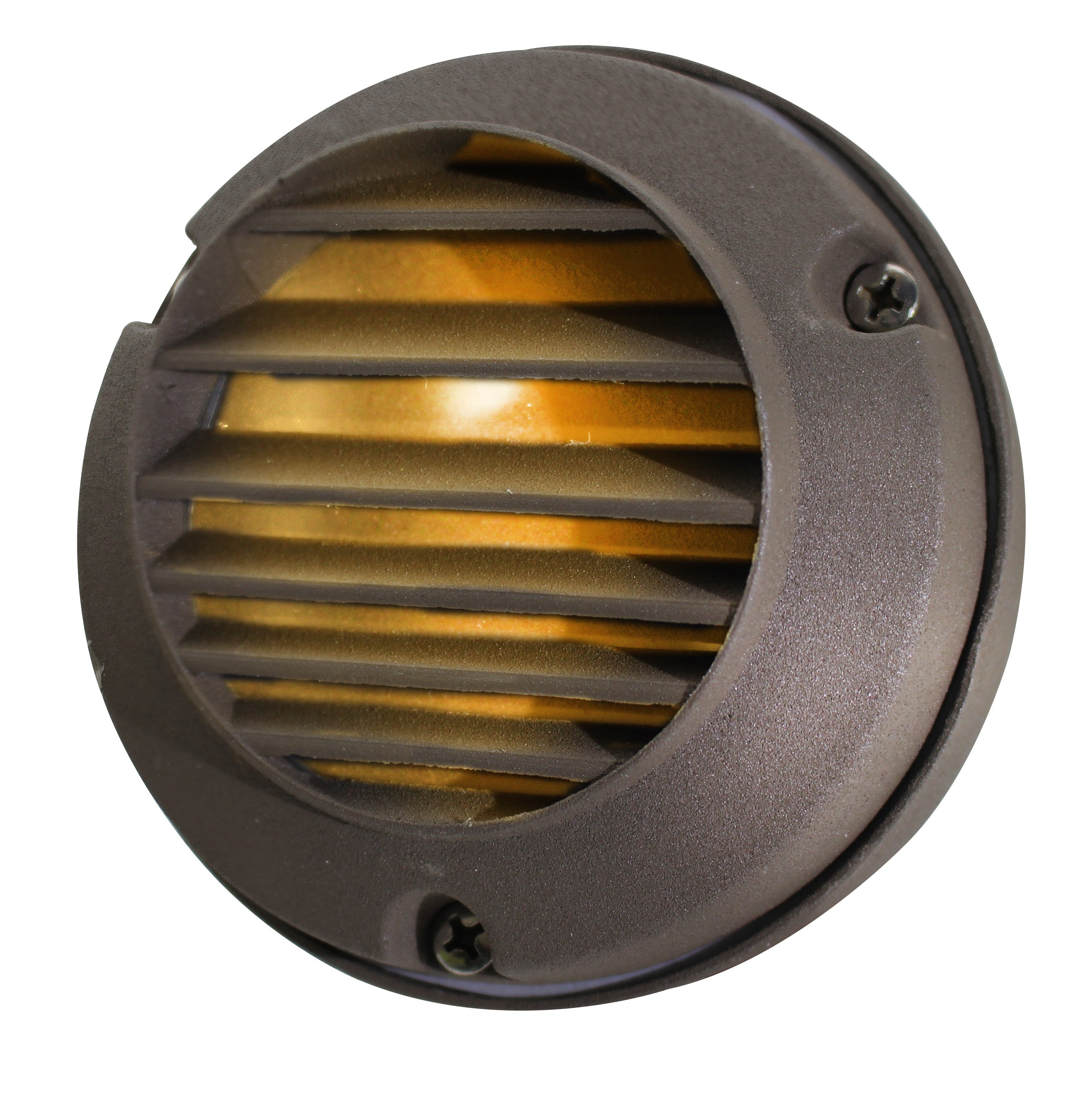 Westgate 12V 3W Aluminum 4" Round LED Step Light with Louvre - Bronze or Black Finish - Sonic Electric