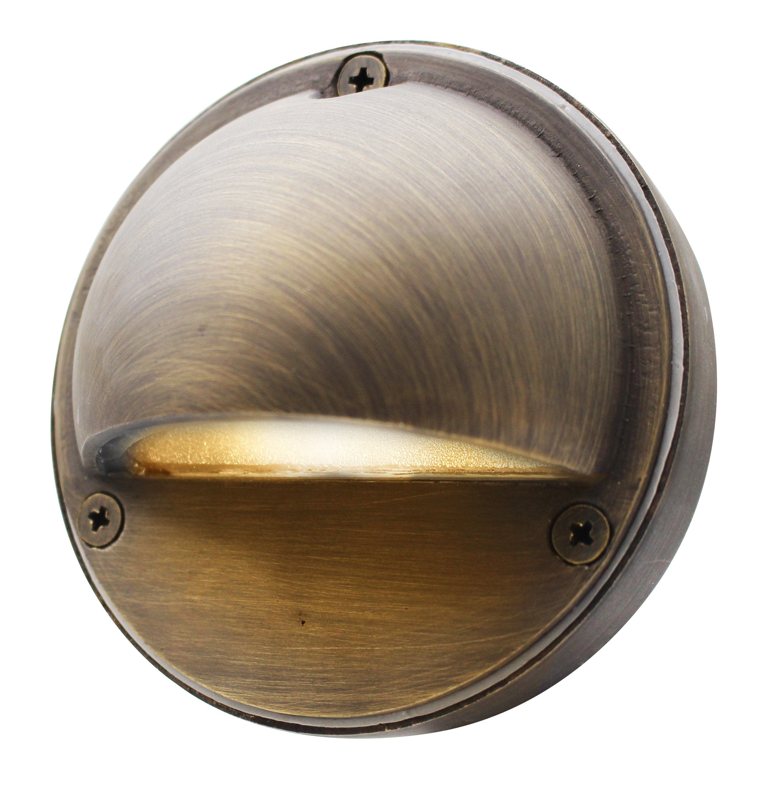 Westgate 12V 3W Solid Brass 4" Round LED Step Light - Bronze or Silver Finish - Sonic Electric