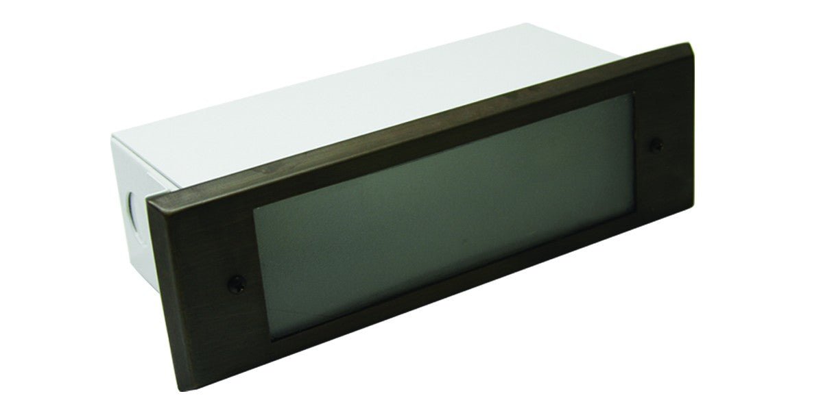 Westgate 12V 3W Solid Brass Rectangular LED Step Light, Bronze or Aged Nickel Finish - Sonic Electric