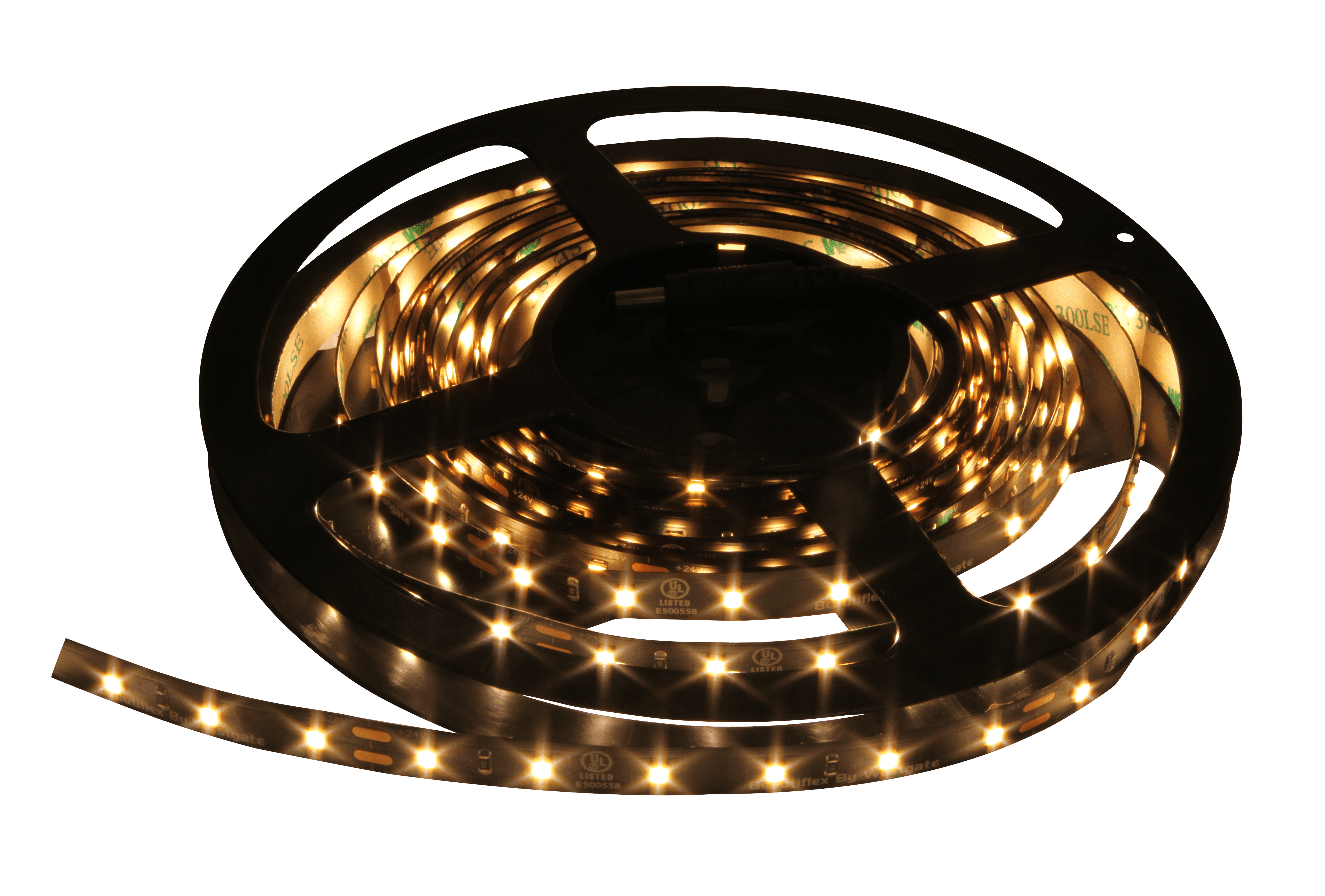 Westgate 24V Indoor High Output Black LED Ribbon Light - 16.4 Foot Roll, 4.4W Per Foot - Sonic Electric