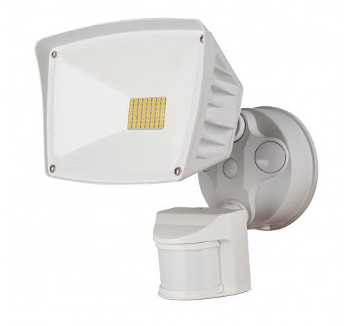 Westgate 28W LED Security Light with Dimming PIR Sensor - 1-Light, White - Sonic Electric