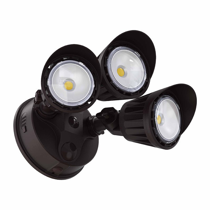 Westgate 30W Multi-Color 3-Head Dimmable LED Security Light - Sonic Electric