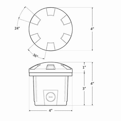 Westgate 6-Way Integrated Aluminum LED Well Light - Sonic Electric