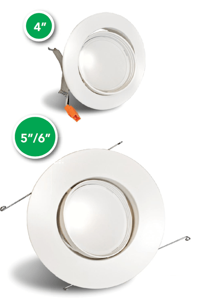 Westgate 8W 120V 5CCT Adjustable Eyeball LED Trim - 4" & 6" - Sonic Electric