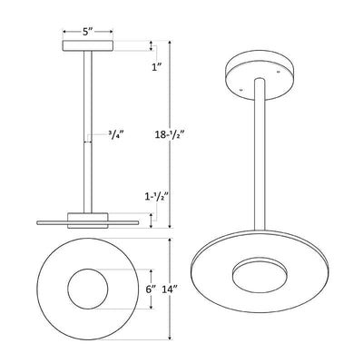 Westgate Modern LED 3CCT Flush Mount Drum - Sonic Electric