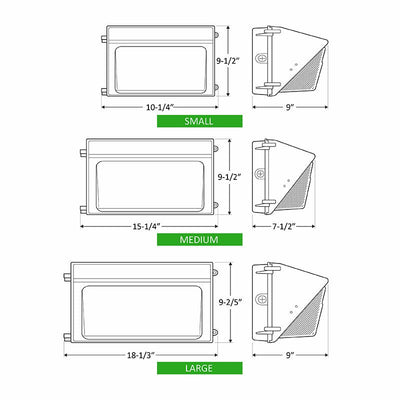 Westgate Multi-Wattage CCT Adjustable Non-Cutoff LED Wall Pack - Dark Bronze, UL Listed - Sonic Electric