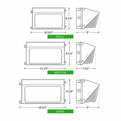 Westgate Multi-Wattage CCT Adjustable Non-Cutoff LED Wall Pack - Dark Bronze, UL Listed - Sonic Electric