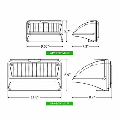 Westgate X-Gen 20-80W High Power & 3CCT Adjustable Cutoff Wall Pack - Sonic Electric