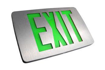 Westgate XD-TH-1GAAEM Thin Die cast Green Led Single Face Exit Sign 120~277V - Sonic Electric