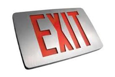 Westgate XD-TH-1RAAEM Thin Die cast Red Led Single Face Exit Sign 120~277V - Sonic Electric