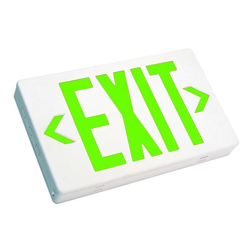 Westgate XT-GW-2C 3.8W Green Led Two-Circuits Exit Sign White Housing 120~277V - Sonic Electric