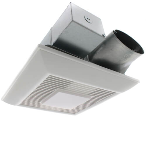 WhisperValue-DC FV-0510VSL1 50-80-100 CFM Pick-A-Flow Ceiling Ventilation Fan with LED Light - Sonic Electric