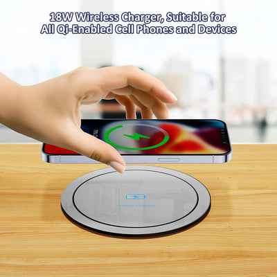 Wireless Charging Kitchen Counter Pop Up With 4 Receptacles with Type-A and Type-C USB - New Version - Sonic Electric